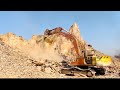 HILL DESTRUCTION: How to Break a Hill with an Excavator Machine! #excavators #stonemachinery #jcb