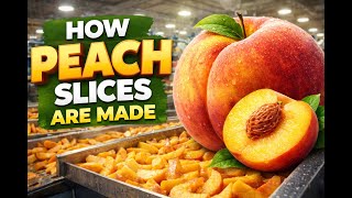 How Peach Slices Are Made | Inside a Modern Peach Processing Plant (Step by Step)