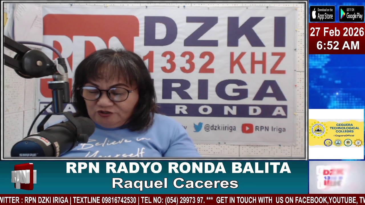 RPN RADYO RONDA BALITA (Umaga)| | FEB 27, 2026
