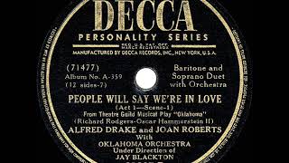 1943 HITS ARCHIVE: People Will Say We’re In Love - Alfred Drake-Joan Roberts (“Oklahoma” cast album)