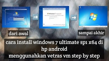 Cara install windows 7 Ultimate di android menggunakan vectras vm step by step