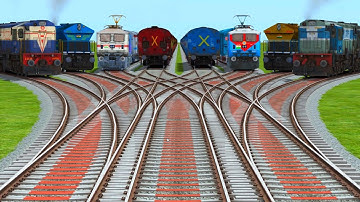 More Trains Crossing Are Double Curves Branches Railroad Crossing Tracks || train videos indian Rail
