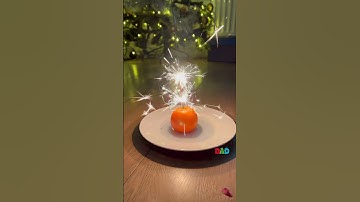 wow.. magic..  Jeruk ini bisa menyala.. #experiment #science #eksperimen #sains #shorts