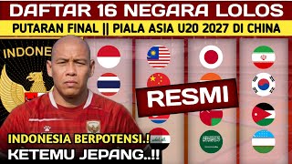🇮🇩OFFICIALLY QUALIFIED❗HERE IS THE LIST OF 16 COUNTRIES QUALIFIED FOR THE 2027 AFC U-20 ASIAN CUP...