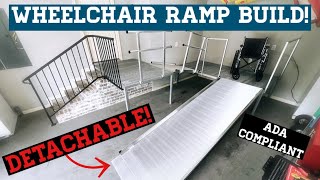 Welding custom wheelchair ramp! Start to Finish time-lapse! Modular Garage wheelchair ramp!