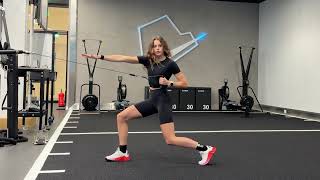 Rotating Cable Split Squat Row