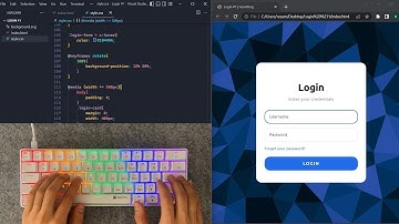 ASMR Programming - Modern Login Page Ui Design - No Talking