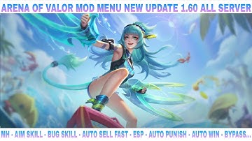 Arena Of Valor Mod Menu New Update 1.60 | MH, Aim Skill, Bug Skill, Auto Sell, Auto Win, Bypass... 