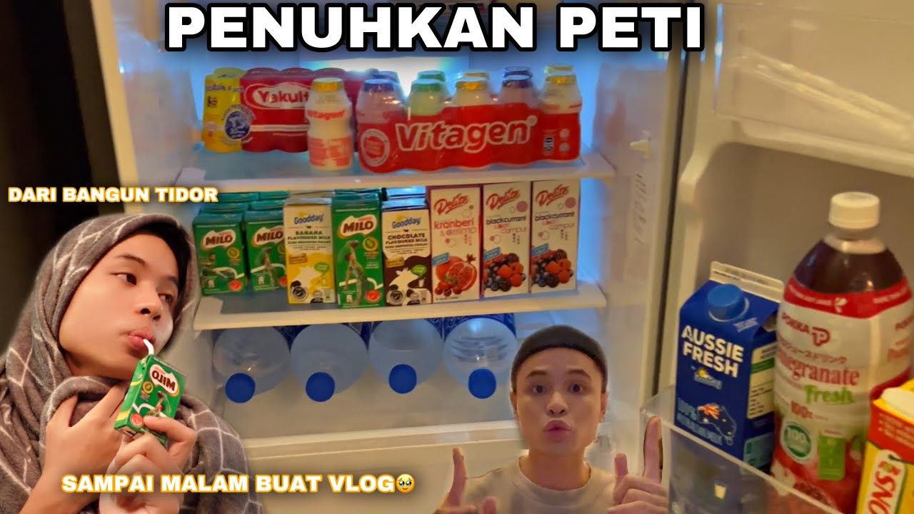 PENUHKAN PETI SEJUK SAMPAI PENUH🥲| BUAT VLOG DARI BANGUN TIDOR SAMPAI MALAM😭 ‼️