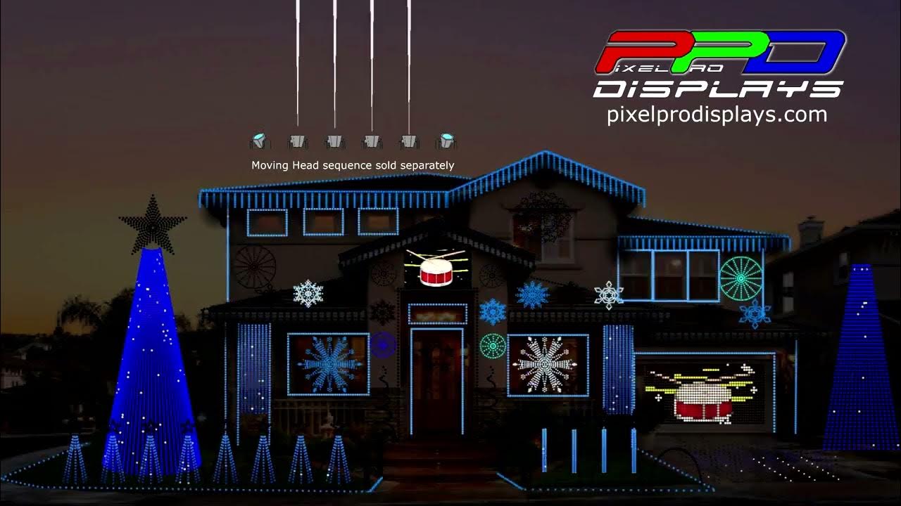 Glee Jingle Bells xLights Moving Head Sequence YouTube