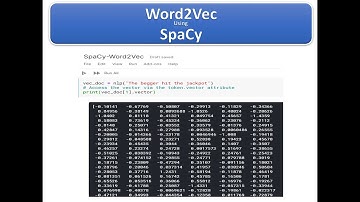Word2Vec using SpaCy