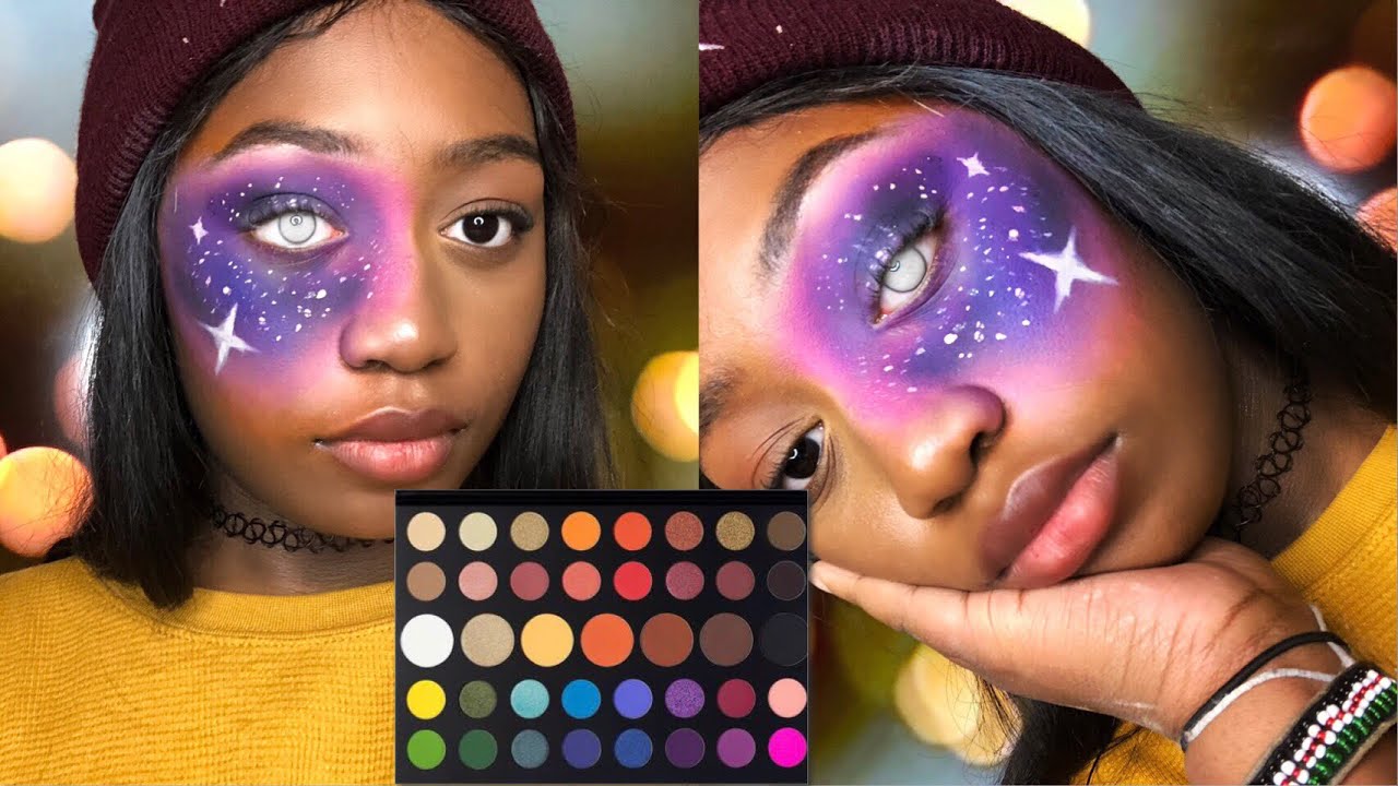 Some fun galaxy makeup I did before work : r/MakeupAddiction