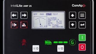 20/25 طريقة توصيل شاشة كوماب من النوع (Auto main failure).    ComAp AMF25 المستخدمة في لوح ال ATS