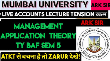 2024 Management Application theory Tybaf sem5  MUMBAI UNIVERSITY  EXAM Important Questions  ARK sir