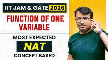 IIT JAM 2026 | Function of One Variable - Most Expected Concept Based NAT by Gp sir
