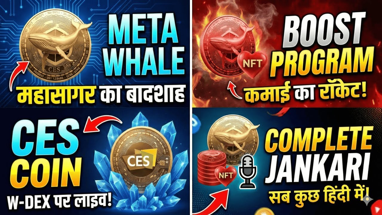 CES Coin, Meta Whale & Boost Program: सब कुछ हिंदी में! | Crypto Big ...