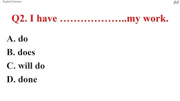 Tenses (English Grammar)  Quiz Can you Score 15/15? Part-1