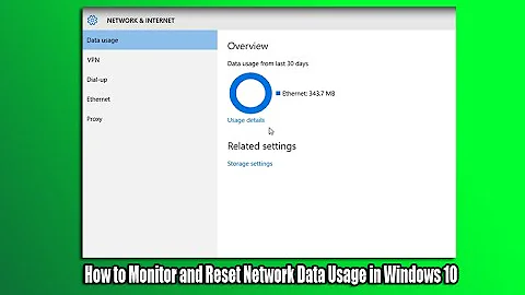 How to Monitor and Reset Network Data Usage in Windows 10