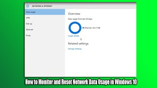 How to Monitor and Reset Network Data Usage in Windows 10 screenshot 5
