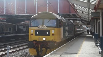 Class 47 593 Thrashing out of Crewe