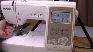 Operation Panel and Keys of the Brother SE625 Embroidery Machine