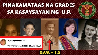 TOP 5 PINAKAMATAAS na GRADES sa UP HISTORY | Highest GWA of U.P. GRADUATES | Tiffany Uy etc.