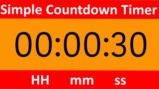 Countdown Timer 30 seconds HD Orange BACKGROUND