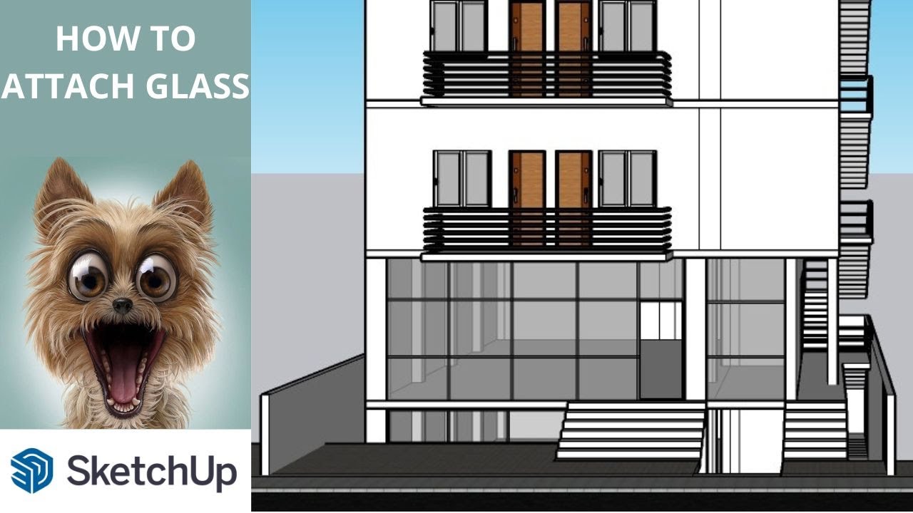 HOW TO ATTACH GLASS ONLY DEFAULT TOOL 😍 THIS IS SIMPLE METHOD AND EASYWAY 😍 BY USING SKETCHUP 😍