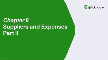 Chapter 8 Suppliers and Expenses Part II
