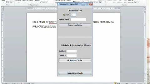 Programa para calcular impuestos iva porcentajes