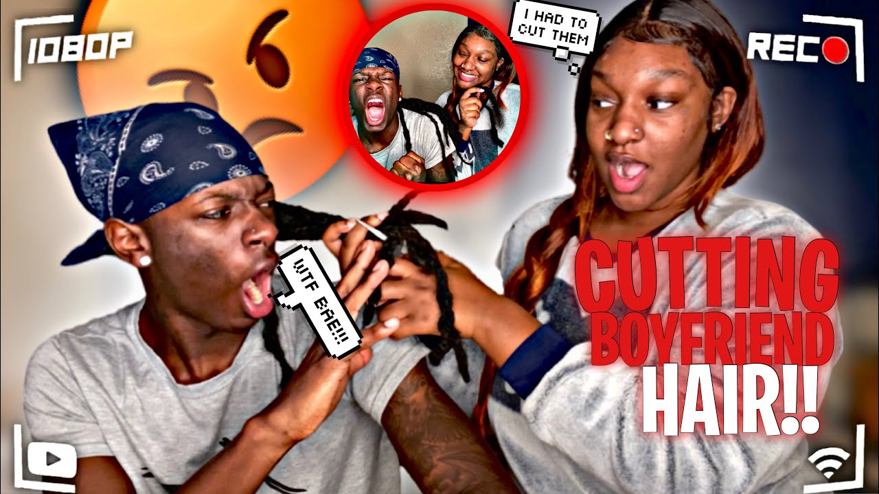 CUTTING MY BOYFRIENDS DREADS OFF TO GET HIS REACTION😱 (HE FLIPPED OUT‼️)