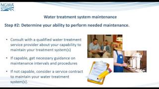 Water Treatment System Maintenance Basics Well Owner Details