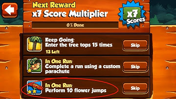 Banana Kong_In One Run_Perform 10 flower jumps