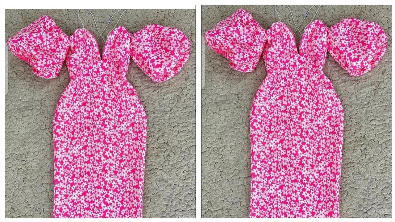 ILLUSION FITTED GOWN || How to Cut a Fitted Offshoulder Gown ILLUSION FITTED GOWN || How to Cut a Fitted Offshoulder Gown