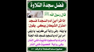 فضل سجدة التلاوة