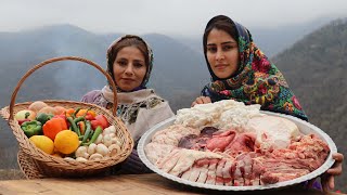 Lamb Tender Shishlig & PardePich Kebab with Heart, Liver in Foggy Village