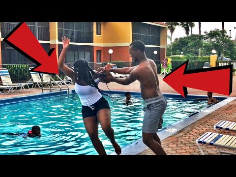 PUSHING GIRLFRIEND IN POOL PRANK (FULLY CLOTHED)
