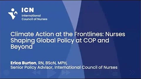 The Path to COP30 Part 3: Climate Action at the Frontlines: Nurses Shaping Global Policy at COP