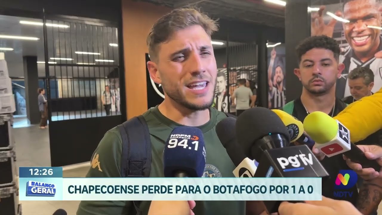 Chapecoense perde para o Botafogo por 1 a 0 fora de casa pelo Brasileirão