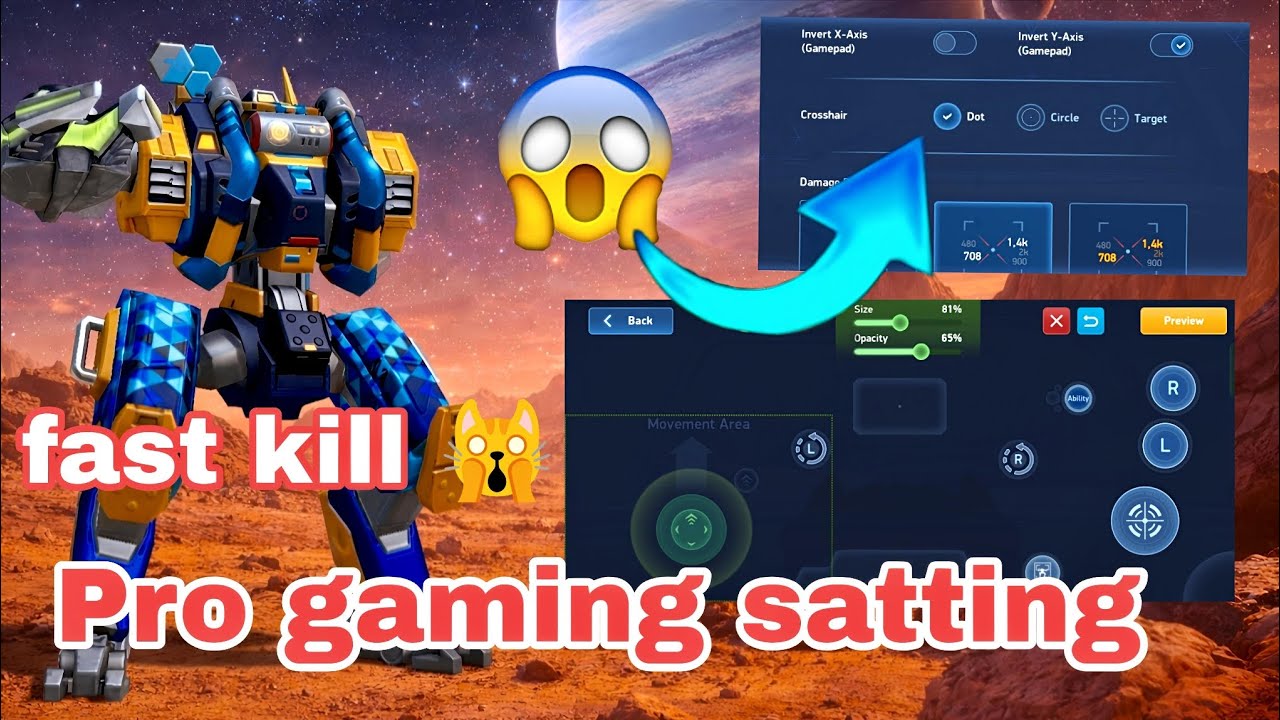 Best Control Settings For Mech Arena | Mech Arena pro game settings in mech arena 