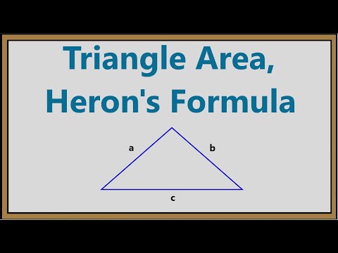 Triangle Area, Heron's Formula