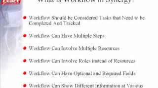 Exact Synergy Workflow Overview screenshot 4