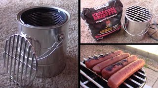 DIY BBQ Grill! Homemade Grill! Works Awesome! Stainless Steel Grill! only 4 items needed! Easy DIY!