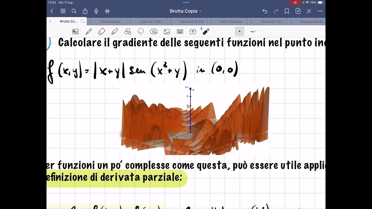 Calcolo del gradiente. Spiegazione semplice + esercizio.