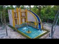 They’re Work In Forest By Build Contemporary Private Villa House With Water Slide And Swimming Pool