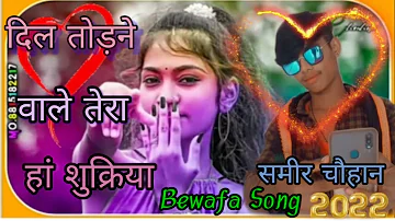 🎶दिल तोड़ने वाले तेरा हां शुक्रिया_Timali song bewafa ‼️ Supar hith 🙋 Mr Samir Chouhan official ‼️