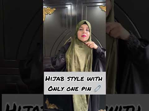 Hijab style with only one pin 🧷 || #shorts #hijabtutorial #hijab style #viral