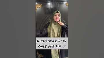 Hijab style with only one pin 🧷 || #shorts #hijabtutorial #hijab style #viral