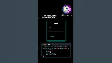 Transparent login form❤️