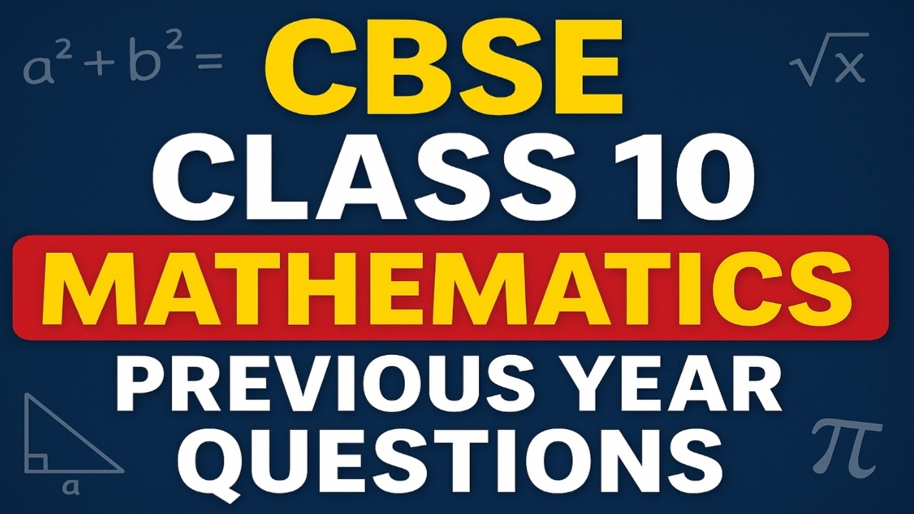 CBSE Class 10 Maths Previous Year Paper 2026 | Important Questions 🔥 | Board Exam Strategy